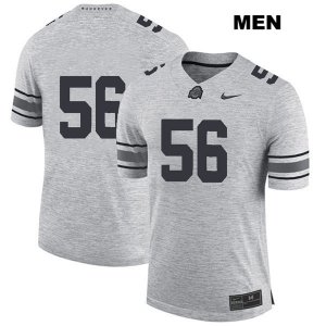 Men's NCAA Ohio State Buckeyes Aaron Cox #56 College Stitched No Name Authentic Nike Gray Football Jersey CF20R45KR